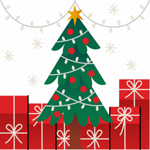 Christmas, tree, decorations, lighting, gifts icon - Download on Iconfinder