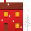 christmas, house, tree, snow 