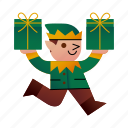 elf, boy, christmas, gift, elves