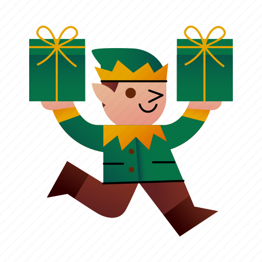 Elf, boy, christmas, gift, elves icon - Download on Iconfinder