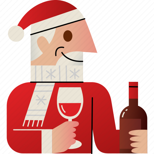 Grandfather, christmas, drink, wine, dinner icon - Download on Iconfinder