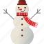 snowman, snow, christmas, winter, character 