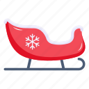 sleigh, sled, santa ride, dogsled, santa vehicle