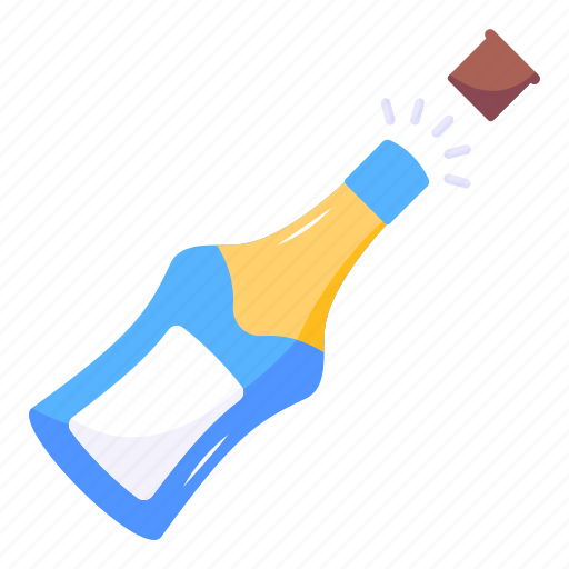Bottle, champagne, alcohol, wine, party drink icon - Download on Iconfinder