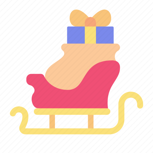 Sleigh, christmas, present, transportation icon - Download on Iconfinder