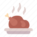 turkey, dinner, food, roast, chicken