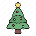 christmas, tree, pine
