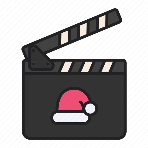 Movies, christmas, cinema, clapperboard icon - Download on Iconfinder
