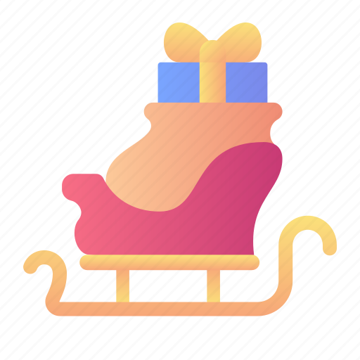 Sleigh, christmas, present, transportation icon - Download on Iconfinder