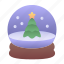 snow, globe, christmas, ornament, decoration 
