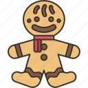 gingerbread, man, cookie, holiday, sweet