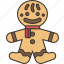 gingerbread, man, cookie, holiday, sweet 