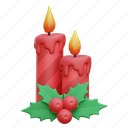 christmas, candle, light, decoration 