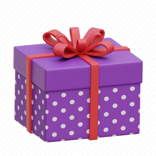 Gift box, present, gift, box, package 3D illustration - Download on Iconfinder