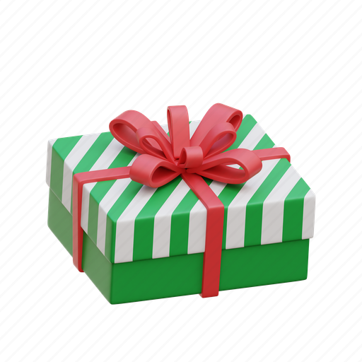 Gift box, present, gift, box, package 3D illustration - Download on Iconfinder