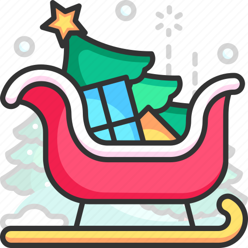 Sledge, sled, snow, xmas, gifts, sleigh icon - Download on Iconfinder
