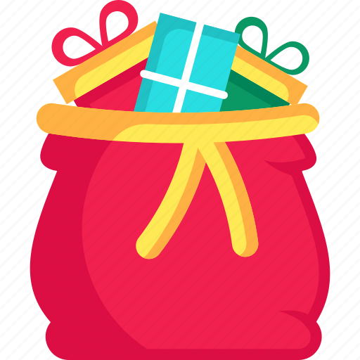 Gift bag, christmas gift, bag, gifts, santa gift bag, xmas icon - Download on Iconfinder