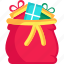 gift bag, christmas gift, bag, gifts, santa gift bag, xmas 
