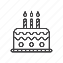 birthday, cake, candles