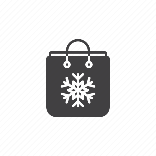Bag, shopping, snowflake icon - Download on Iconfinder