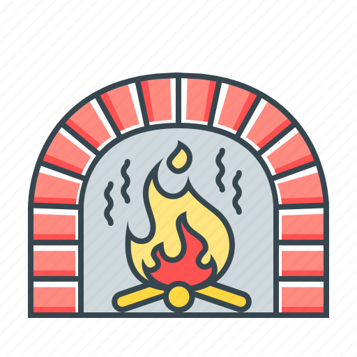 Christmas, cosiness, fire, fire-place, place icon - Download on Iconfinder