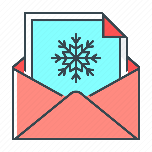 Card, christmas, letter, mail, postcard, snowflake icon - Download on Iconfinder