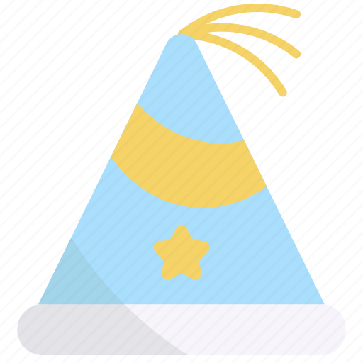 Party hat, hat, party, party cap, cap, decoration, birthday cap icon - Download on Iconfinder