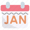 calendar, january, schedule, new year, event, celebration 