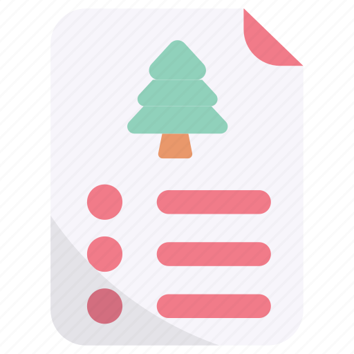 List, checklist, christmas, xmas, celebration, party icon - Download on Iconfinder