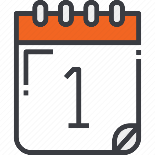 Calendar, celebration, happy, holiday, new, one, year icon - Download on Iconfinder