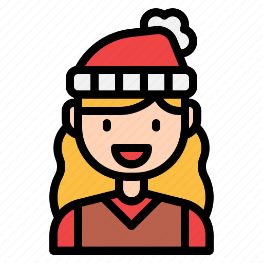 Woman, girl, avatar, christmas, user icon - Download on Iconfinder