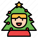 christmas, tree, xmas, costume, boy, man, avatar
