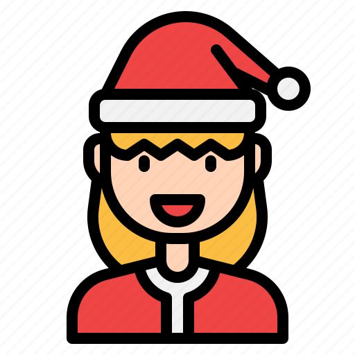 Santa, claus, christmas, xmas, avatar, girl icon - Download on Iconfinder