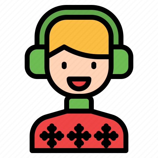 Boy, headphone, sweater, avatar, man, user icon - Download on Iconfinder