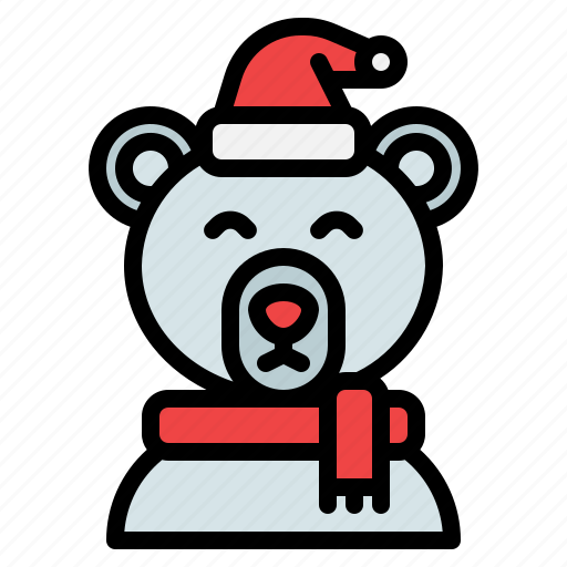 Bear, winter, scarf, mammal, animals, grizzly icon - Download on Iconfinder