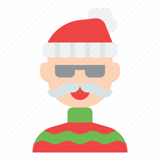 Old, man, christmas, sweater, grandpa, avatar icon - Download on Iconfinder