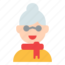 old, woman, grandma, elderly, eyeglasses, grandmother, christmas, profile