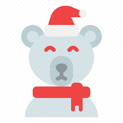 Bear, winter, scarf, mammal, animals, grizzly, christmas icon - Download on Iconfinder
