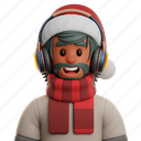 boy, boy with headphone, male, man, fashion with sweater, headphone, scarf, person, christmas 
