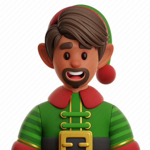 Elf, man, elf man, boy, male, christmas elf, fairy tale 3D illustration - Download on Iconfinder