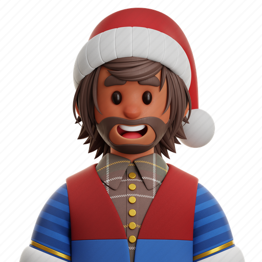 Man, man with vest, male, young man, person, character, christmas 3D illustration - Download on Iconfinder