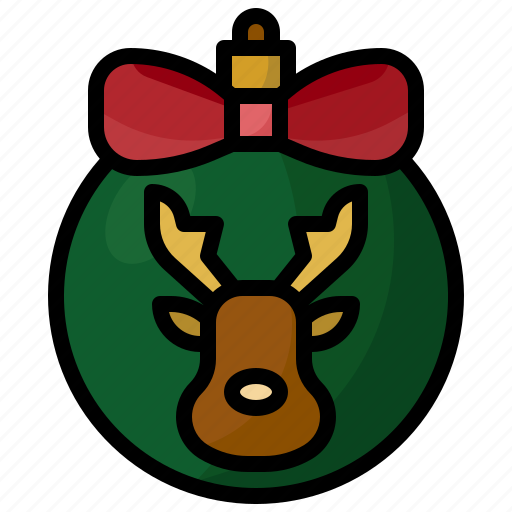 Bauble25, christmas, celebrate, ball, reindeer icon - Download on Iconfinder