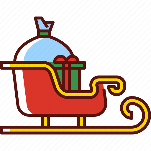Sleigh, christmas, winter, snow, xmas, gift, sled icon - Download on Iconfinder
