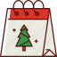 calendar, date, schedule, christmas, xmas, tree, celebration 