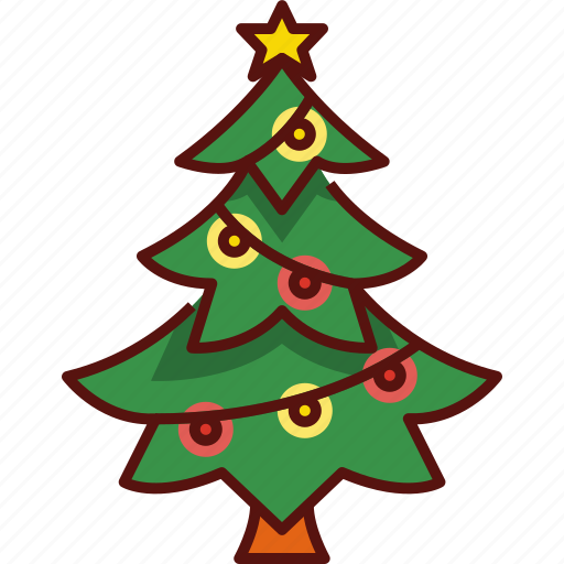 Tree, nature, christmas, xmas, lights, decoration, holiday icon - Download on Iconfinder