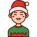 boy, man, christmas, hat, avatar, holiday, xmas