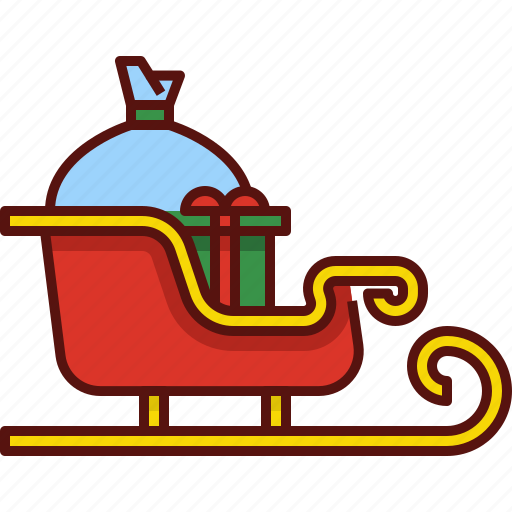 Sleigh, christmas, winter, snow, xmas, gift, sled icon - Download on Iconfinder