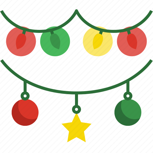 Decorations, christmas, celebration, holiday, xmas, lights, party icon - Download on Iconfinder
