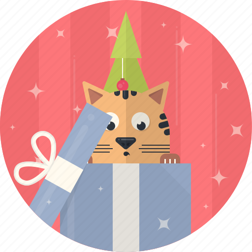Cat, celebration, christmas, gift, tree, decoration, xmas icon - Download on Iconfinder
