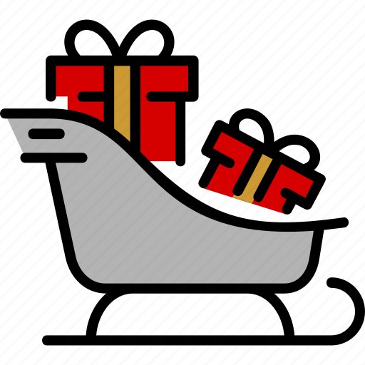Sledge, sled, transport, snow, new year, winter, santa icon - Download on Iconfinder
